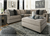 Gio Italia Bavarian Fabric Sectional With Soft Pillow In Stone-Jennihome