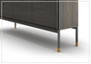 Bossanova 3-Drawer Buffet | Brown Wood | Metal legs | Gio Italia