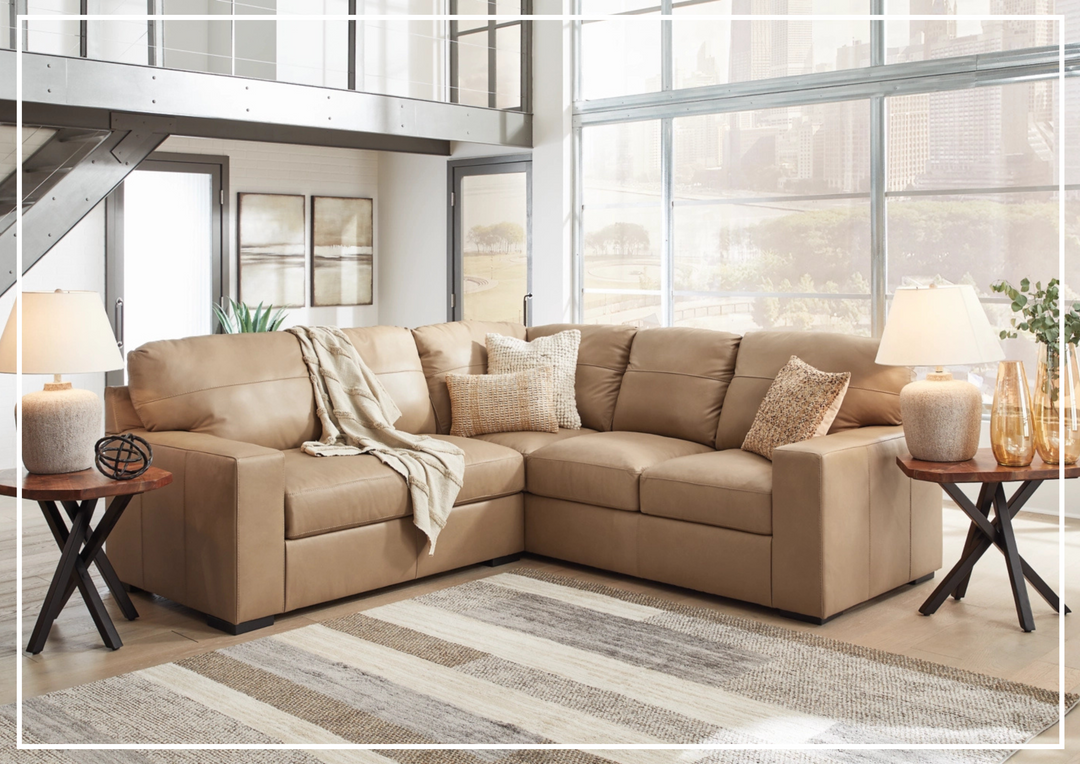 Gio Italia Brandon Leather Sectional in Toffee-Jennihome