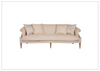 Clarkson 3-Seater Sofa | Long Cushion Seat | Beige Fabric | Klaussner