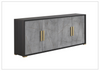 Copenhagen 4-Drawer Buffet | Adjustable Shelves |  Metal Legs | Gio Italia