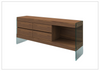 Nathan 4-Drawer Buffet | Wood | Open Storage Bay | Gio Italia