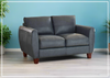 Tirano Leather Sofa in Bluish Gray | 2-Seater | Removable Back Cushions | Gio Italia