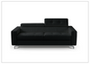 Kathy Ireland Tevere Top Grain Leather Queen Sleeper Sofa with Chrome Legs-Jennihome
