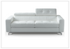 Kathy Ireland Tevere Top Grain Leather Queen Sleeper Sofa with Chrome Legs-Jennihome