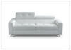 Kathy Ireland Tevere Top Grain Leather Queen Sleeper Sofa with Chrome Legs-Jennihome