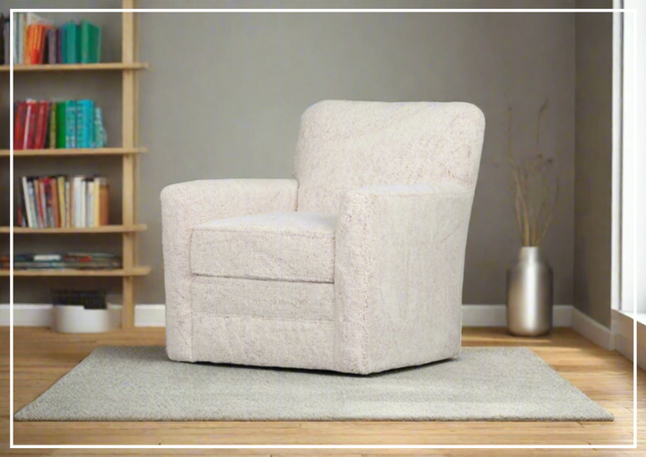 Klaussner Marlow Fabric Swivel Accent Chair with Track Arms-Jennihome