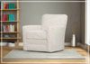 Klaussner Marlow Fabric Swivel Accent Chair with Track Arms-Jennihome