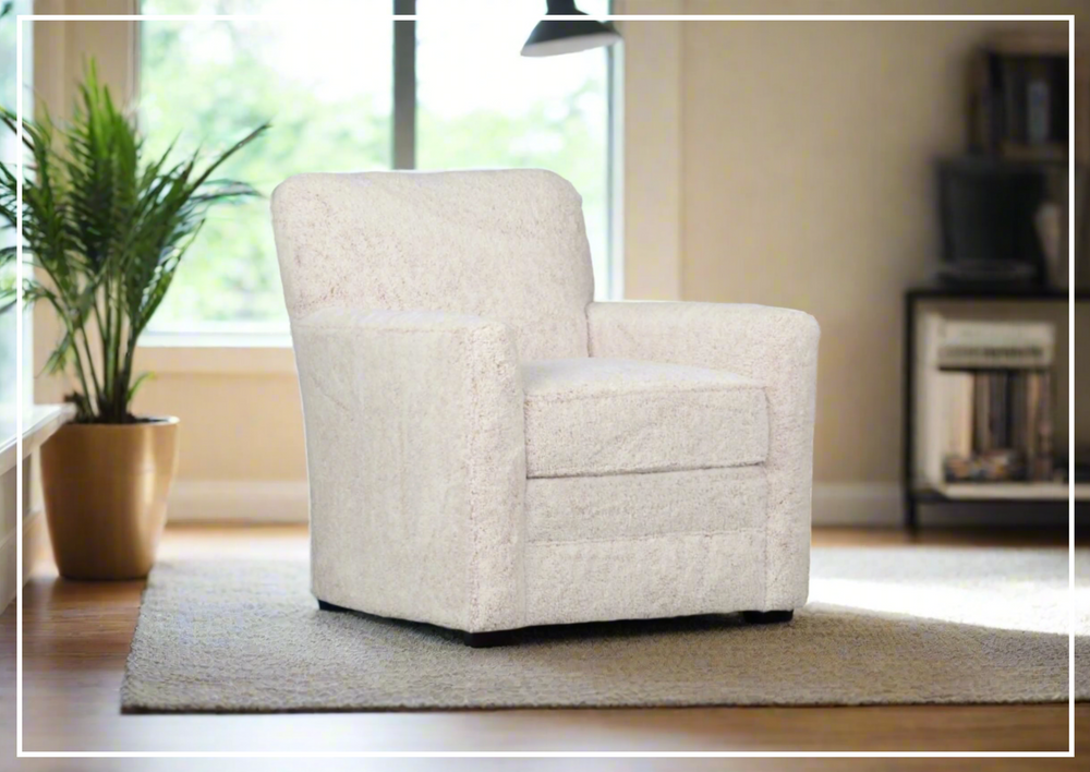 Klaussner Marlow Fabric Swivel Accent Chair with Track Arms-Jennihome