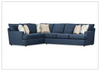 Klaussner Orion 2-Piece L-Shaped Fabric Sectional Sofa in Blue-Jennihome