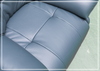 Klaussner Serano Blaze  Blue Leather Swivel Power Recliner Lift Chair-Jennihome