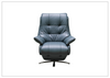Klaussner Serano Blaze Blue Leather Swivel Power Recliner Lift Chair
