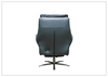 Klaussner Serano Blaze Blue Leather Swivel Power Recliner Lift Chair