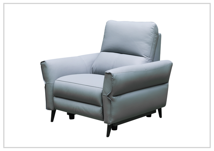 Klaussner Serenita Leather Blue Power Reclining Chair-Jennihome