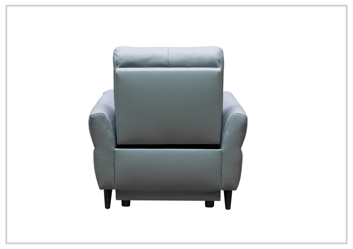 Klaussner Serenita Leather Blue Power Reclining Chair-Jennihome