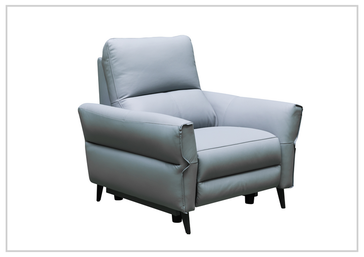 Klaussner Serenita Leather Blue Power Reclining Chair-Jennihome