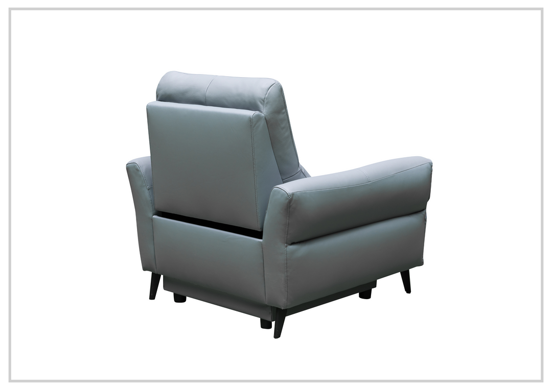 Klaussner Serenita Leather Blue Power Reclining Chair-Jennihome