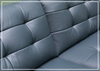 Klaussner Sofiano 2-seater Blue Leather Sofa with Plush Back Support-Jennihome