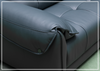 Klaussner Sofiano 2-seater Blue Leather Sofa with Plush Back Support-Jennihome