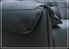 Klaussner Sofiano 2-seater Blue Leather Sofa with Plush Back Support-Jennihome