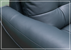 Klaussner Sofiano 2-seater Blue Leather Sofa with Plush Back Support-Jennihome