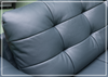 Klaussner Sofiano 2-seater Blue Leather Sofa with Plush Back Support-Jennihome