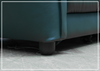 Klaussner Sofiano 2-seater Blue Leather Sofa with Plush Back Support-Jennihome