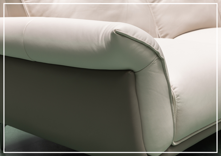 Klaussner Viana 3-seater Leather Sofa with Cushion Seat and Tufted Back-Jennihome
