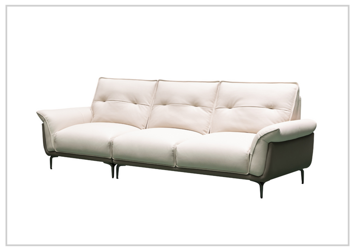 Klaussner Viana 3-seater Leather Sofa with Cushion Seat and Tufted Back-Jennihome