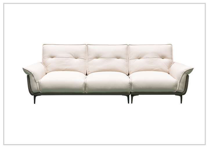 Klaussner Viana 3-seater Leather Sofa with Cushion Seat and Tufted Back-Jennihome
