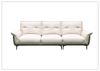 Klaussner Viana 3-seater Leather Sofa with Cushion Seat and Tufted Back-Jennihome