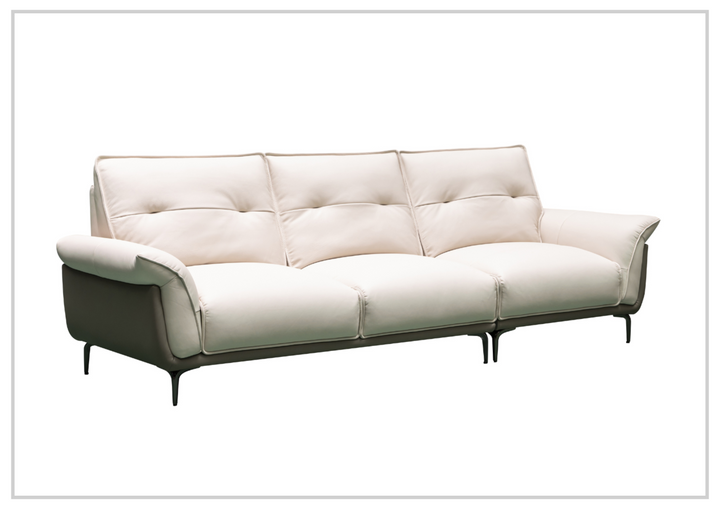 Klaussner Viana 3-seater Leather Sofa with Cushion Seat and Tufted Back-Jennihome