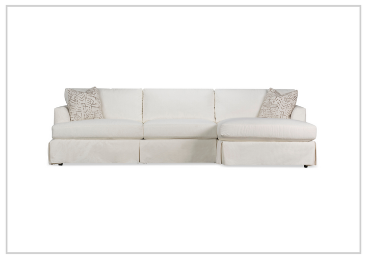 Klaussner Brixon Track Arm Slipcover Sectional Sofa in Fabric-Jennihome