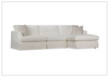 Klaussner Brixon Track Arm Slipcover Sectional Sofa in Fabric-Jennihome