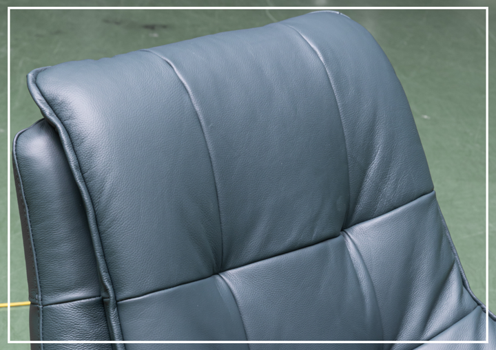 Klaussner Serano Blaze  Blue Leather Swivel Power Recliner Lift Chair-Jennihome