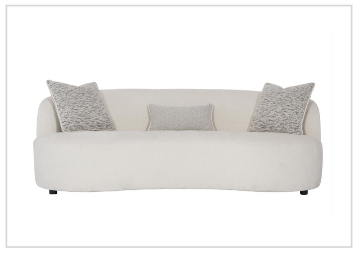 Elle 3-Seater Sofa | White Fabric | 3 Accent Pillows | Bernhardt