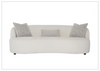 Elle 3-Seater Sofa | White Fabric | 3 Accent Pillows | Bernhardt