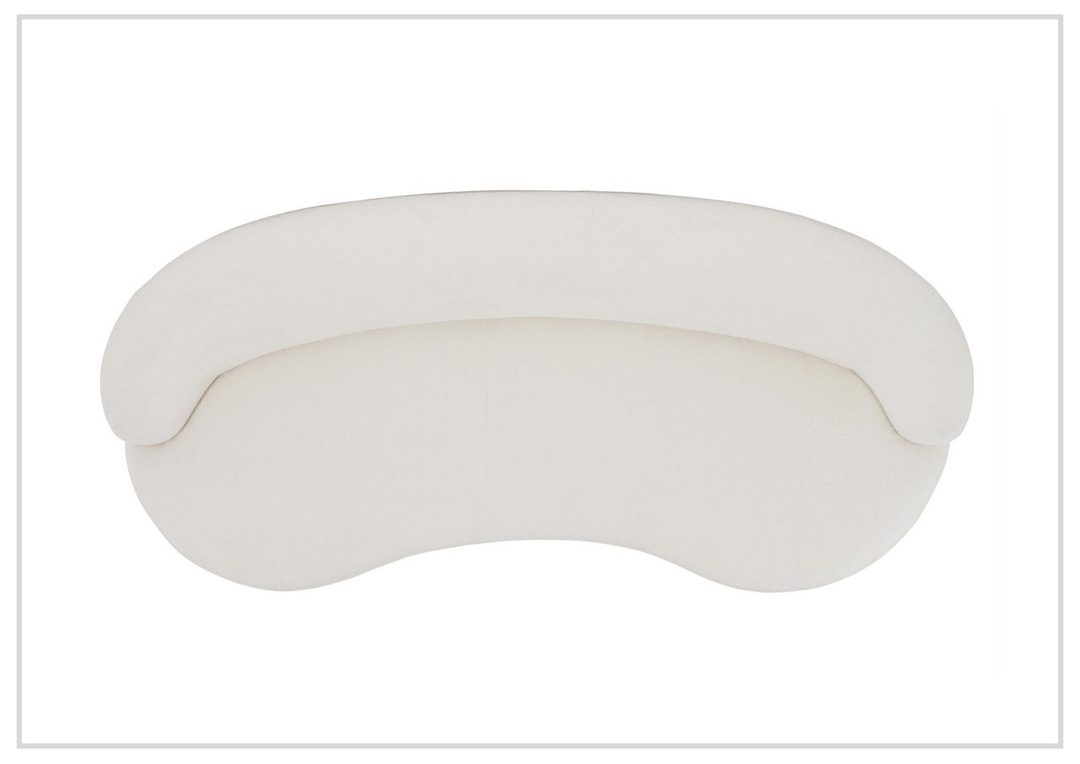 Elle 3-Seater Sofa | White Fabric | 3 Accent Pillows | Bernhardt