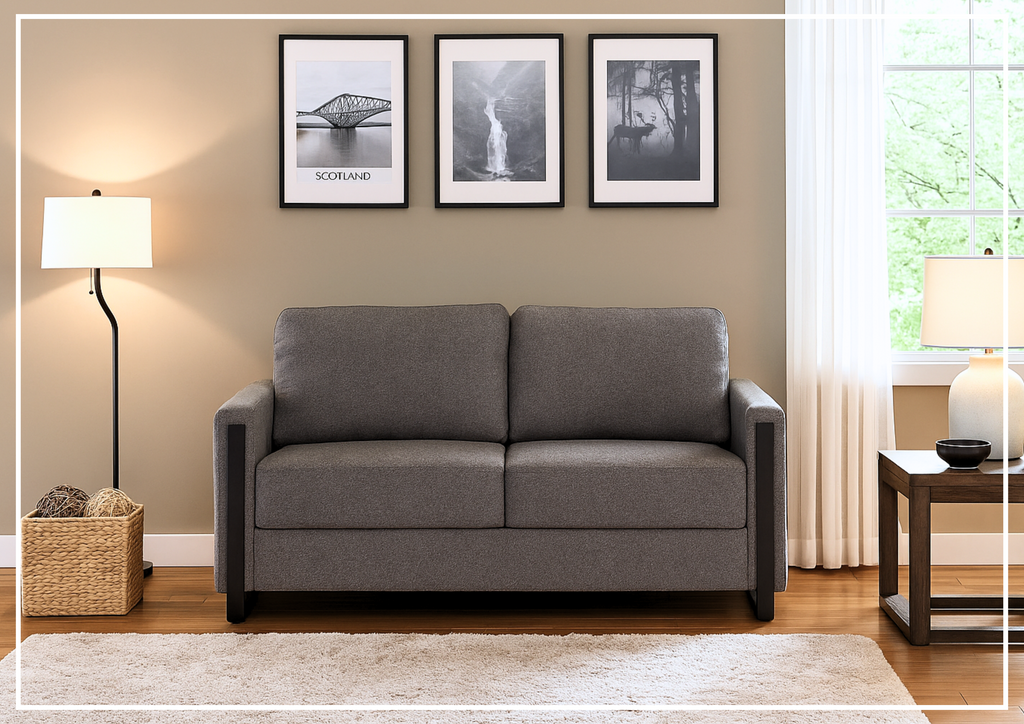 Fjords Mia Fabric Sleeper Sofa in Gray Color-Jennihome