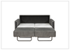 Fjords Mia Fabric Sleeper Sofa in Gray Color-Jennihome