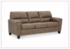 Nessa 3-Seater Queen Sleeper Sofa | Faux Leather | Faux Wood Finish | Gio Italia