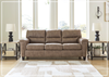 Nessa 3-Seater Queen Sleeper Sofa | Faux Leather | Faux Wood Finish | Gio Italia