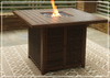 Parquessa Outdoor Fire Pit Bar Table | Wicker + Aluminum Frame | Gio Italia
