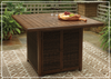 Parquessa Outdoor Fire Pit Bar Table | Wicker + Aluminum Frame | Gio Italia