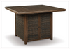 Parquessa Outdoor Fire Pit Bar Table | Wicker + Aluminum Frame | Gio Italia