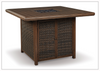 Parquessa Outdoor Fire Pit Bar Table | Wicker + Aluminum Frame | Gio Italia