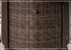 Parquessa Outdoor Round Fire Pit Table | Wicker + Aluminum | Gio Italia