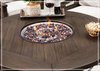 Parquessa Outdoor Round Fire Pit Table | Wicker + Aluminum | Gio Italia