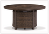 Parquessa Outdoor Round Fire Pit Table | Wicker + Aluminum | Gio Italia