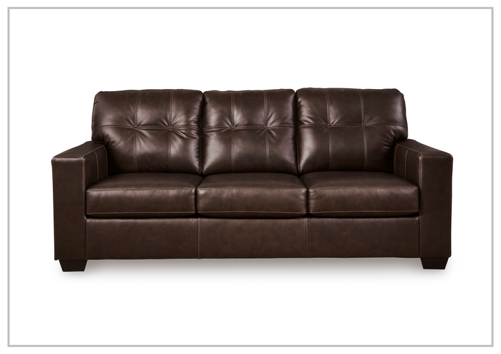Salvatore Queen Leather Sofa Sleeper | Memory Foam Mattress | Gio Italia